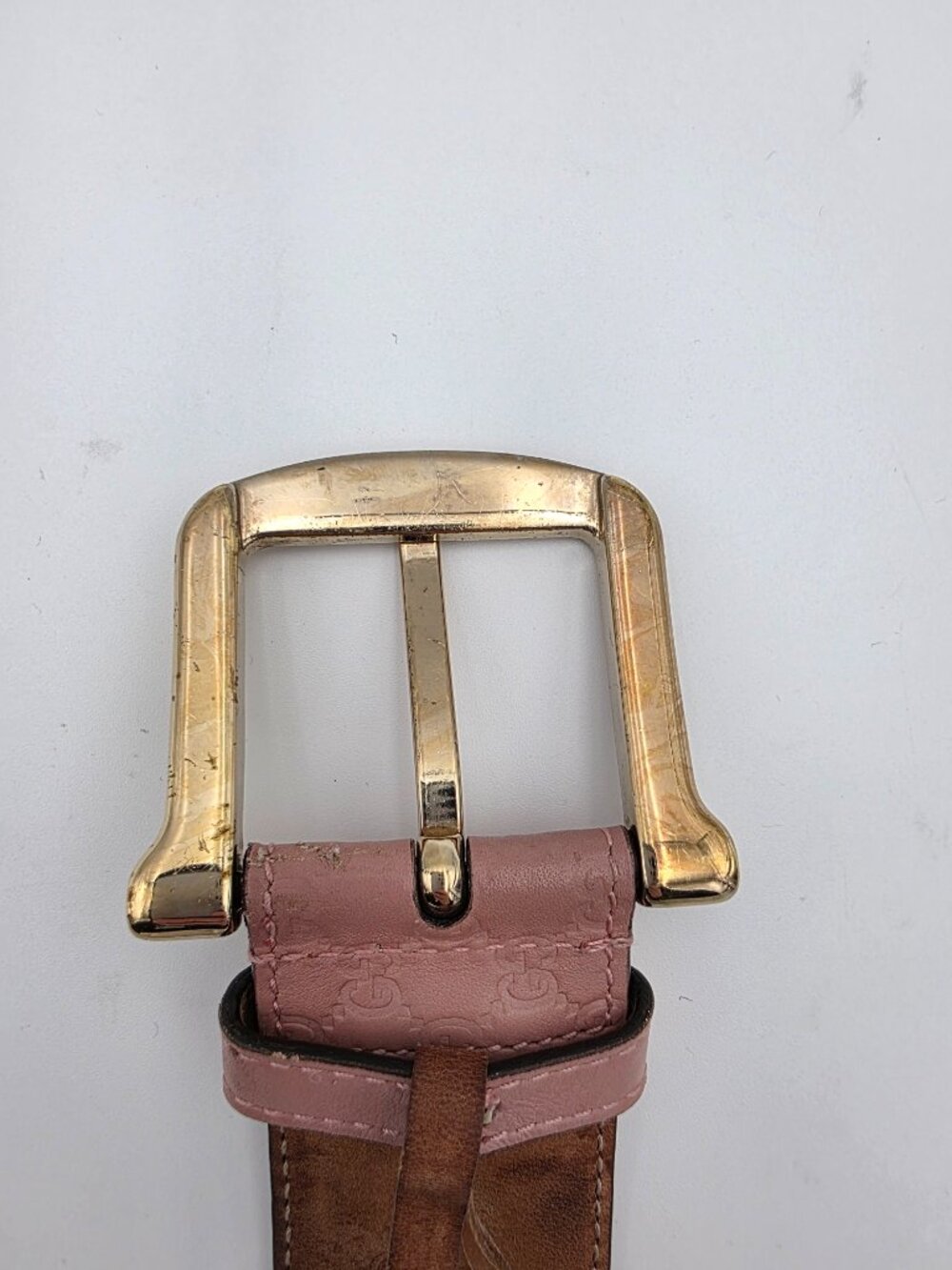 Gucci Microguccissima Leather Belt in Dusty Rose - Picture 8 of 11